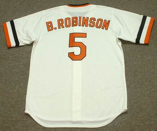 BROOKS ROBINSON Baltimore Orioles 1974 Majestic Cooperstown Throwback Jersey