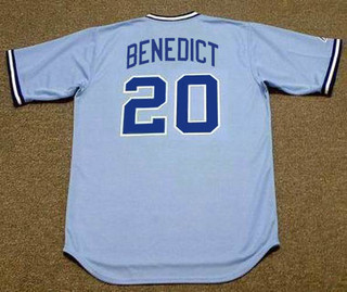 BRUCE BENEDICT Atlanta Braves 1982 Away Majestic Throwback Baseball Jersey