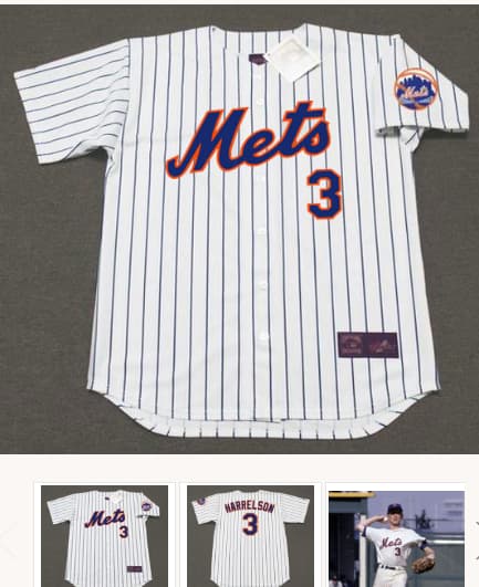 BUD HARRELSON New York Mets 1969 Home Majestic Baseball Throwback Jersey