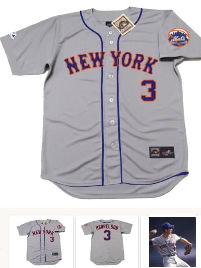 BUD HARRELSON New York Mets 1973 Away Majestic Baseball Throwback Jersey