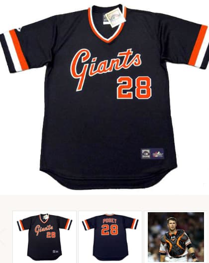 BUSTER POSEY San Francisco Giants 1980's Majestic Cooperstown Away Baseball Jersey
