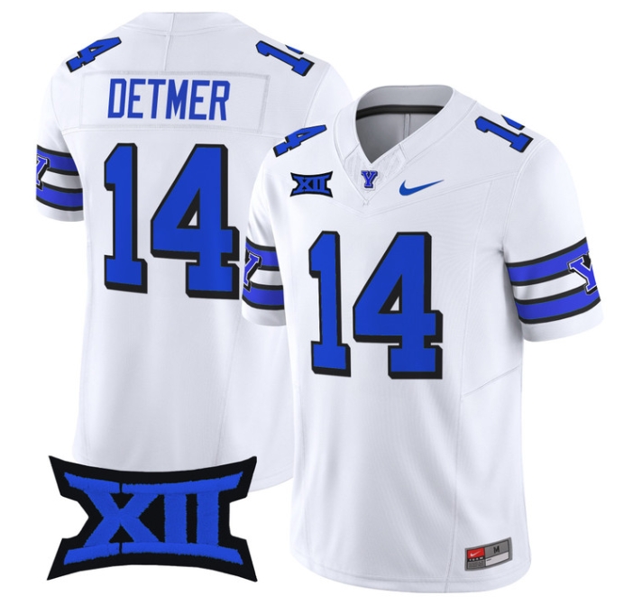 BYU Cougars 2024 Vapor Limited Football Jersey - All Stitched  1996 THROWBACK #14 TY DETMER