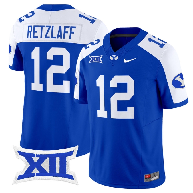 BYU Cougars 2024 Vapor Limited Football Jersey - All Stitched #12 JAKE RETZLAFF