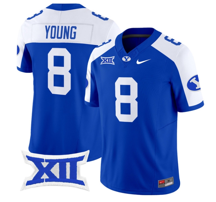 BYU Cougars 2024 Vapor Limited Football Jersey - All Stitched #8 STEVE YOUNG