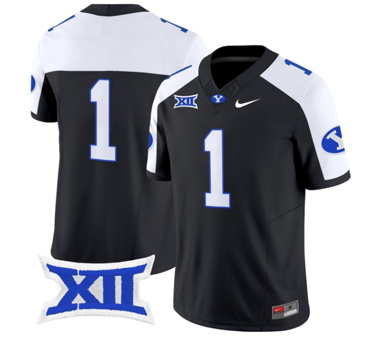BYU Cougars 2024 Vapor Limited Football Jersey - All Stitched  BLACK ALTERNATE #1  NO NAME