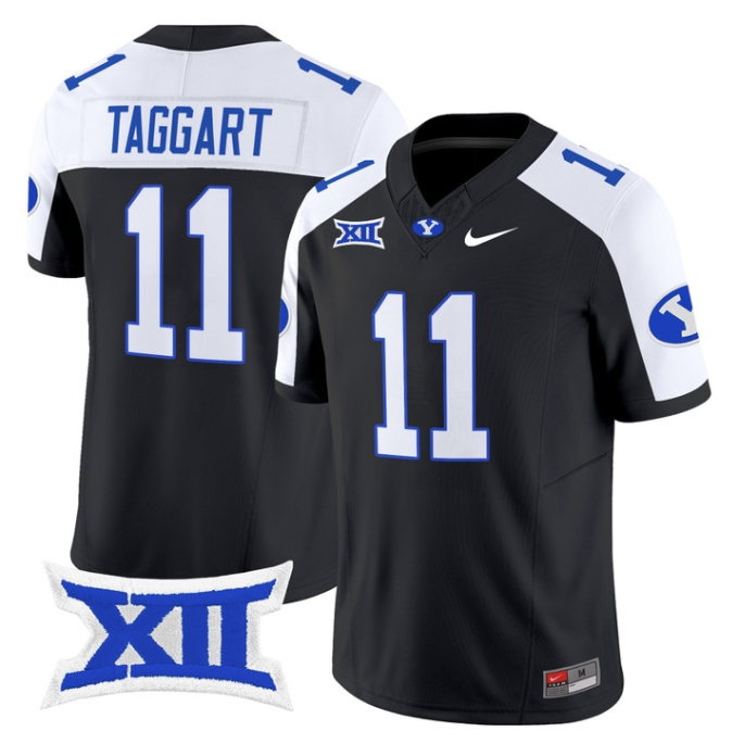 BYU Cougars 2024 Vapor Limited Football Jersey - All Stitched  BLACK ALTERNATE #11 HARRISON TAGGART