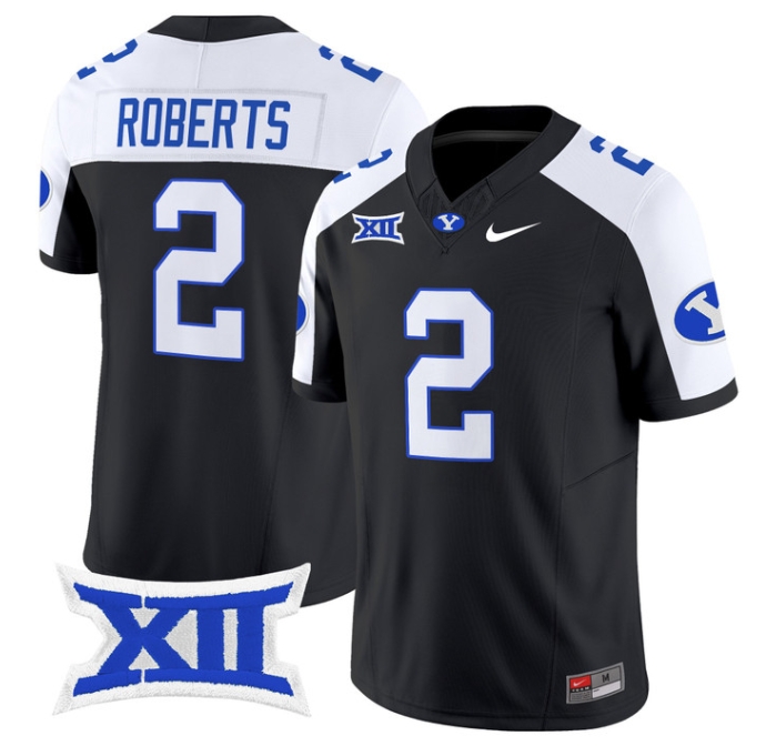 BYU Cougars 2024 Vapor Limited Football Jersey - All Stitched  BLACK ALTERNATE #2 CHASE ROBERTS