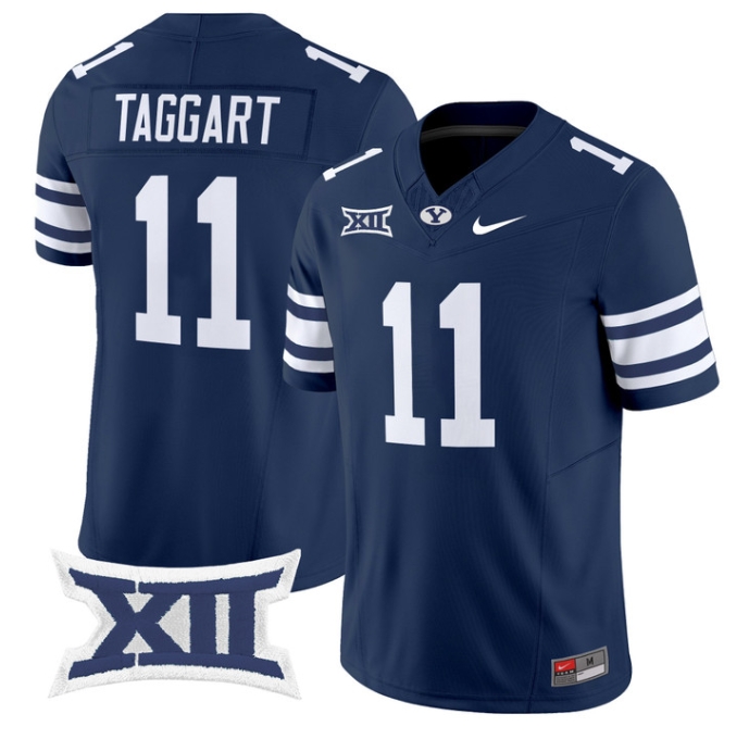 BYU Cougars 2024 Vapor Limited Football Jersey - All Stitched  NAVY #11 HARRISON TAGGART