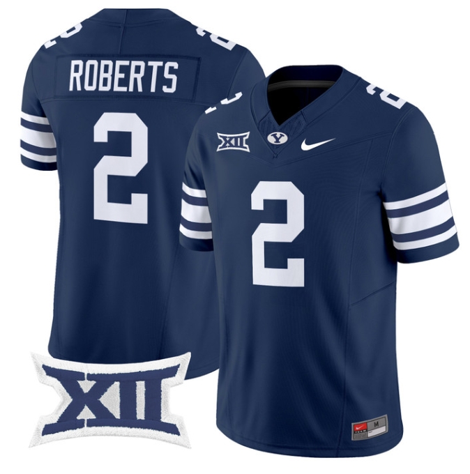 BYU Cougars 2024 Vapor Limited Football Jersey - All Stitched  NAVY #2 CHASE ROBERTS