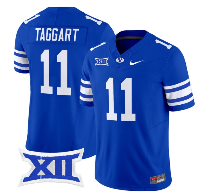 BYU Cougars 2024 Vapor Limited Football Jersey - All Stitched  ROYAL #11 HARRISON TAGGART