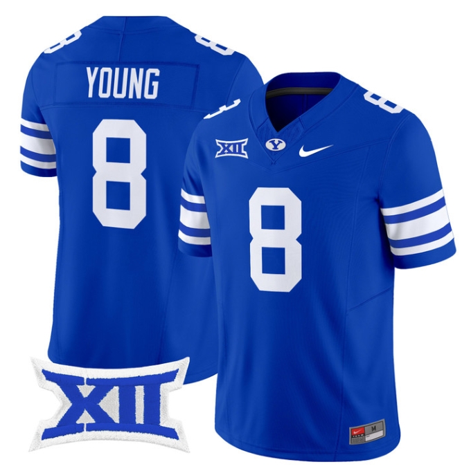 BYU Cougars 2024 Vapor Limited Football Jersey - All Stitched  ROYAL #8 STEVE YOUNG