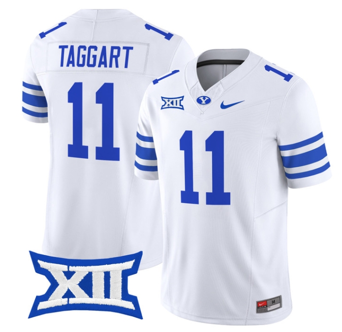 BYU Cougars 2024 Vapor Limited Football Jersey - All Stitched  WHITE #11 HARRISON TAGGART