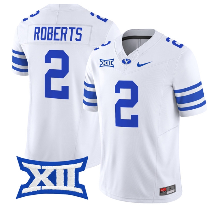 BYU Cougars 2024 Vapor Limited Football Jersey - All Stitched  WHITE #2 CHASE ROBERTS