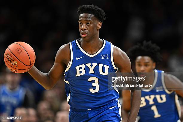 BYU Cougars College Basketball #3 AJ Dybantsa Game Jersey