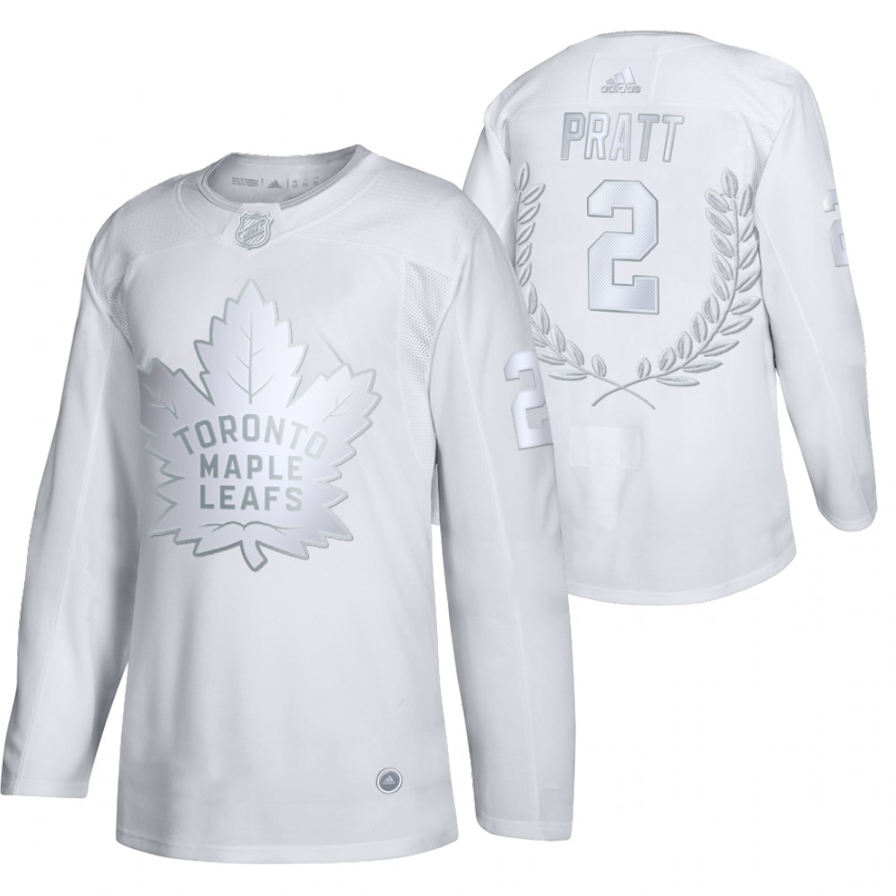 Babe Pratt Hart Memorial Trophy White Maple Leafs #2 Jersey