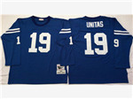 Baltimore Colts #19 Johnny Unitas 1970 Throwback Blue Jersey