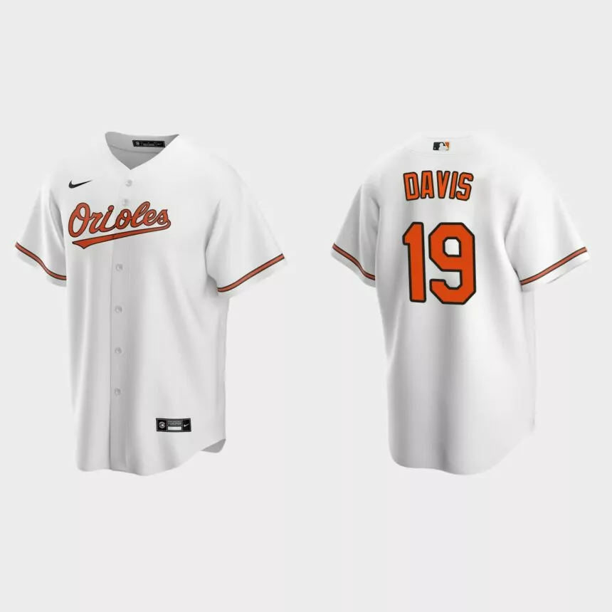Baltimore Orioles #19 Chris Davis White 2020 Replica Home Jersey