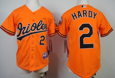 Baltimore Orioles #2 J. J. Hardy Orange Kids Jersey 的副本