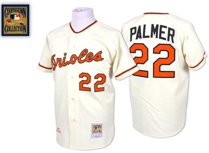 Baltimore Orioles #22 Jim Palmer Cream Throwback Jersey