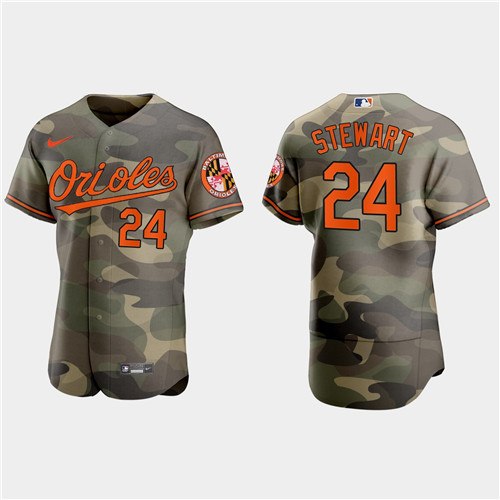 Baltimore Orioles #24 Dj Stewart Men's Nike 2021 Armed Forces Day Authentic MLB Jersey -Camo