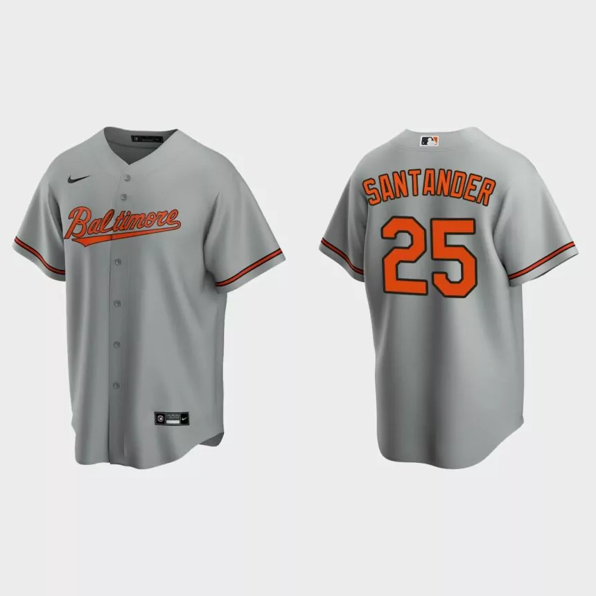 Baltimore Orioles #25 Anthony Santander Gray 2020 Replica Road Jersey