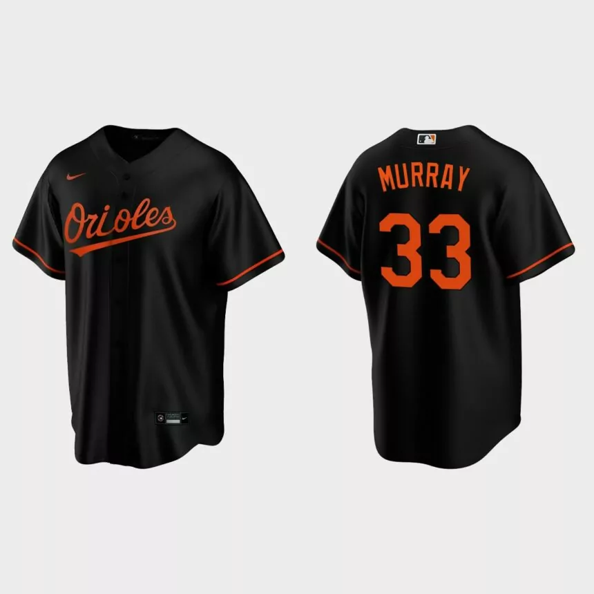 Baltimore Orioles #33 Eddie Murray Nike Replica Alternate Jersey – Black