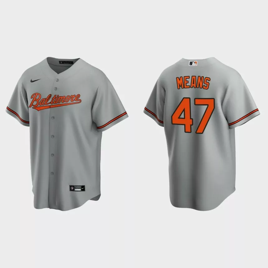 Baltimore Orioles #47 John Means Gray 2020 Replica Road Jersey