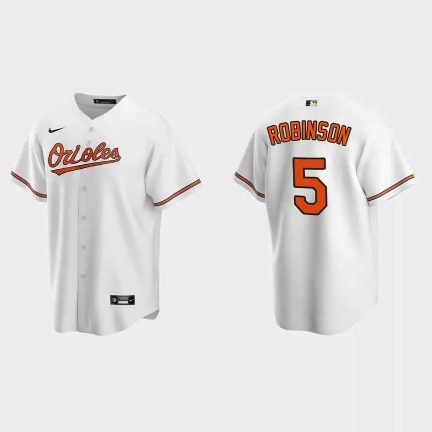 Baltimore Orioles #5 Brooks Robinson White 2020 Replica Home Jersey