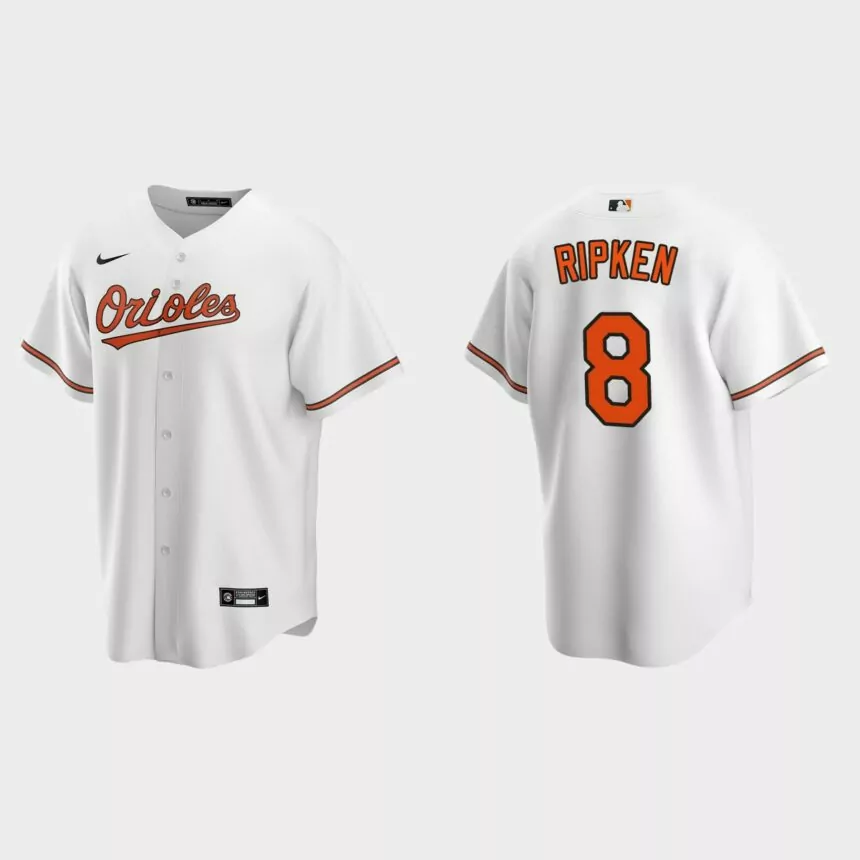Baltimore Orioles #8 Cal Ripken Jr. White 2020 Replica Home Jersey
