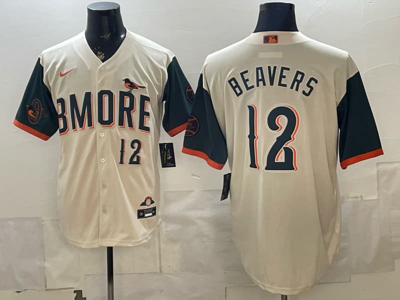 Baltimore Orioles 2026 City Connect Vapor Premier Limited Jersey - All Stitched  12  BEAVERS
