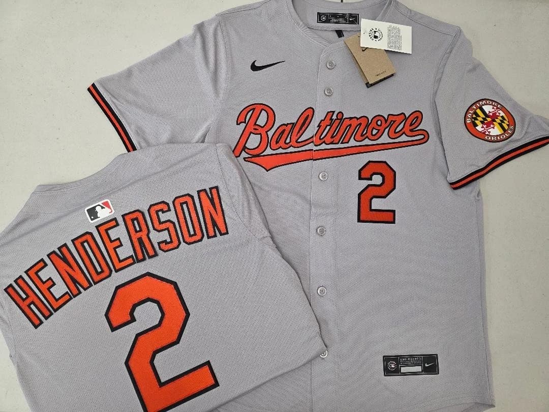 Baltimore Orioles ALONSO HOLLIDAY HENDERSON COWSER Sewn Baseball JERSEY GRAY NWT