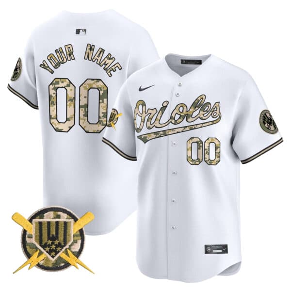 Baltimore Orioles Armed Forces Day Vapor Premier Limited Custom Jersey – All Stitched