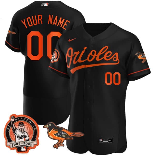 Baltimore Orioles Black Custom  Jersey – All Stitched