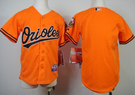 Baltimore Orioles Blank Orange Kids Jersey 
