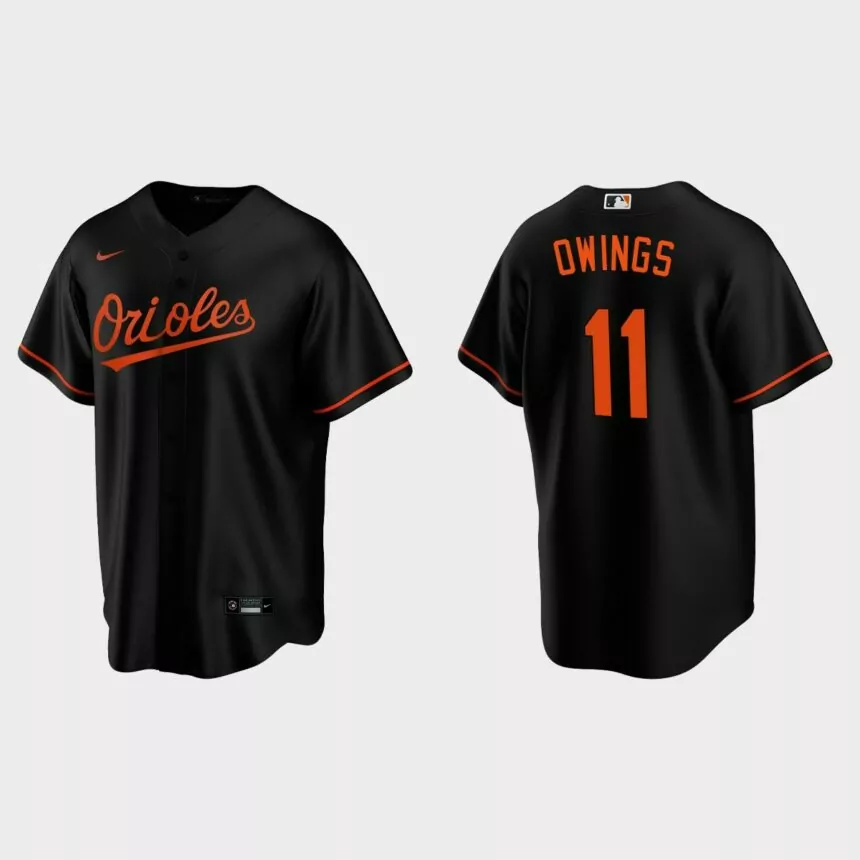 Baltimore Orioles Chris Owings Replica Alternate Jersey – Black