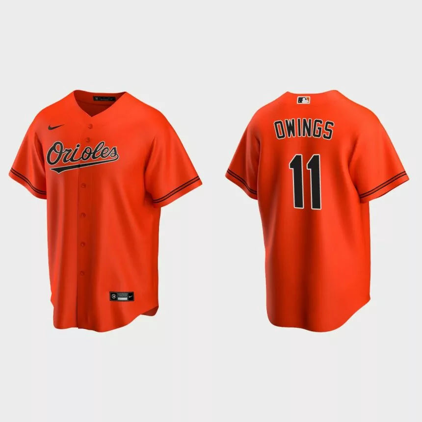 Baltimore Orioles Chris Owings Replica Alternate Jersey – Orange