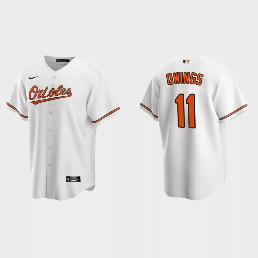 Baltimore Orioles Chris Owings Replica Home Jersey – White