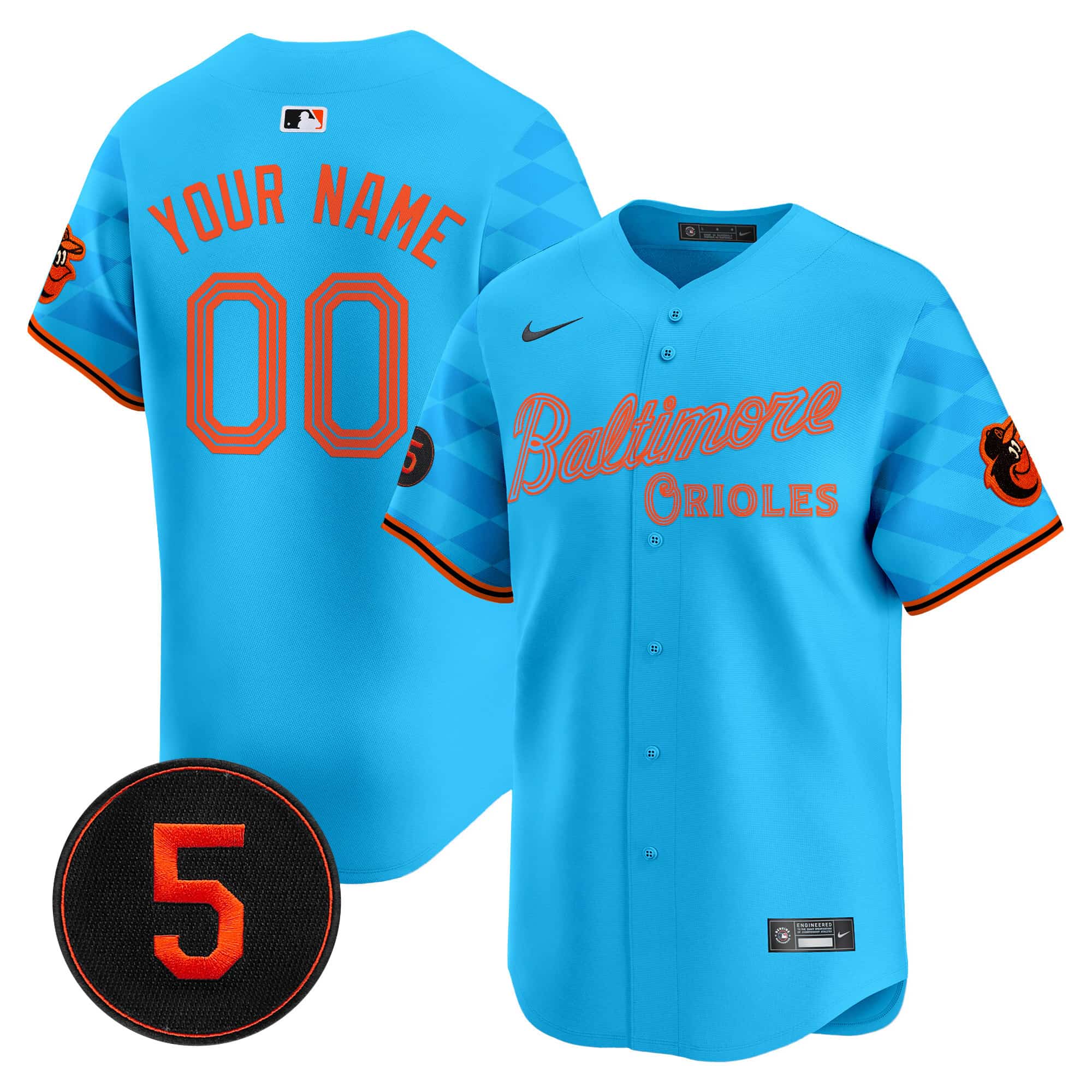 Baltimore Orioles City Light Vapor Premier Limited Custom Jersey – All  Stitched