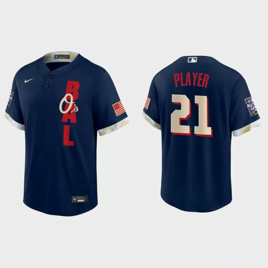 Baltimore Orioles Custom 2021 MLB All-Star Game Replica Jersey – Navy