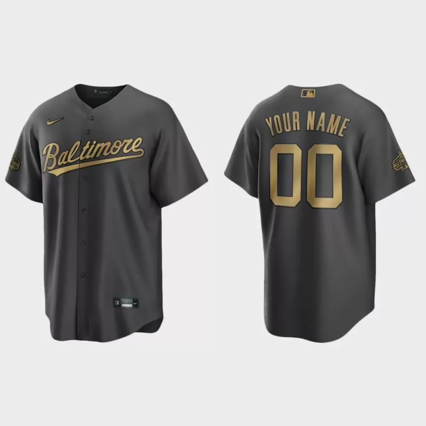 Baltimore Orioles Custom 2022 MLB All-Star Game Replica Jersey – Charcoal