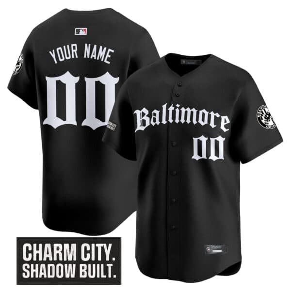 Baltimore Orioles Gothic Harbor Edition Vapor Premier Limited Custom Jersey  – All Stitched