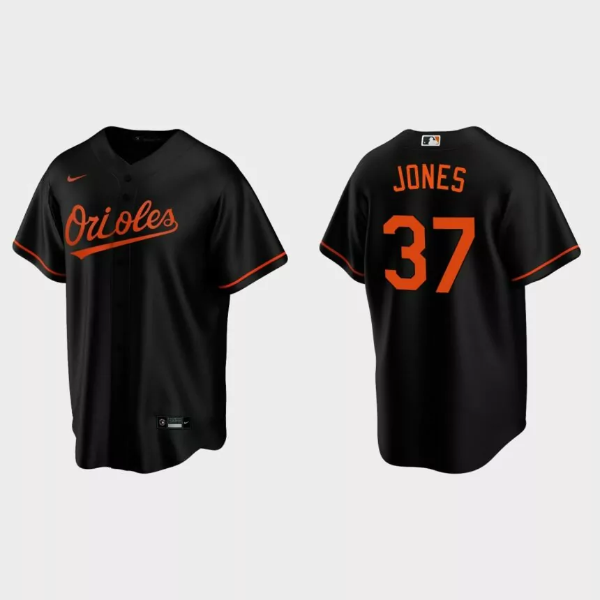 Baltimore Orioles Jahmai Jones Replica Alternate Jersey – Black