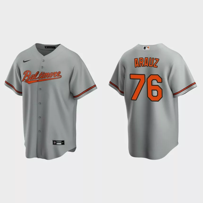 Baltimore Orioles Jonathan Arauz Replica Road Jersey – Gray