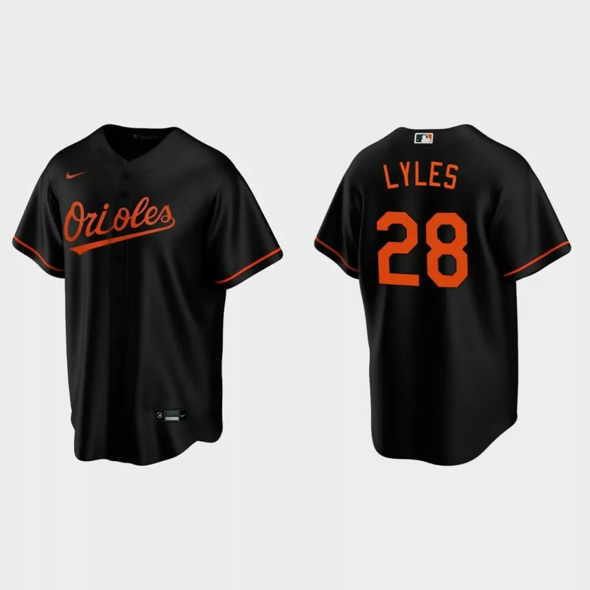 Baltimore Orioles Jordan Lyles Replica Alternate Jersey – Black