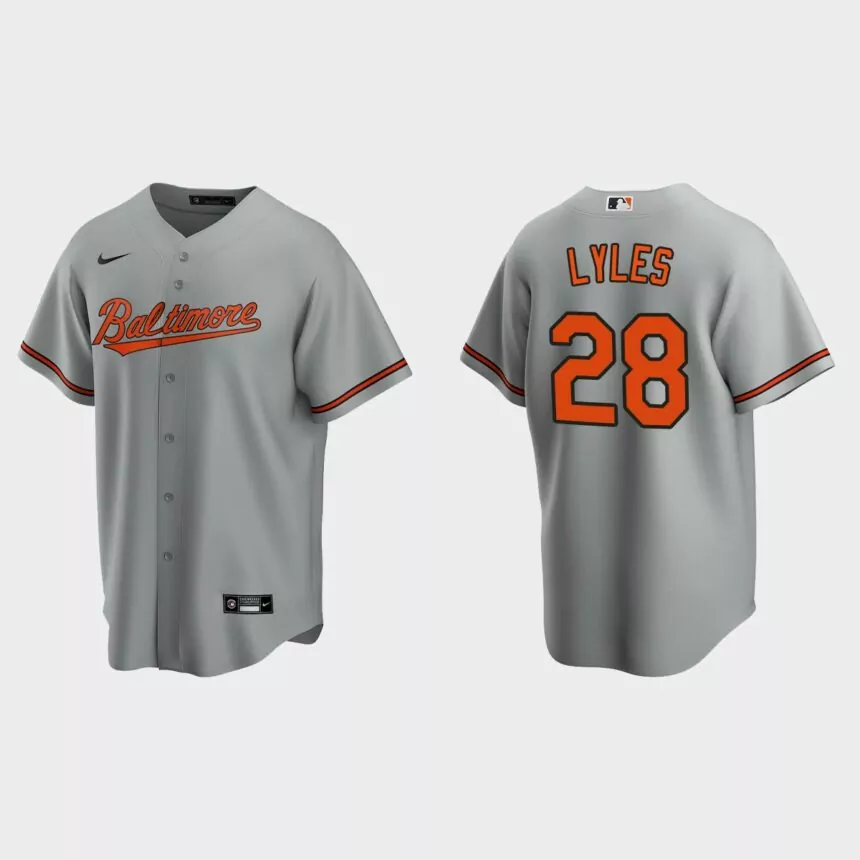 Baltimore Orioles Jordan Lyles Replica Road Jersey – Gray
