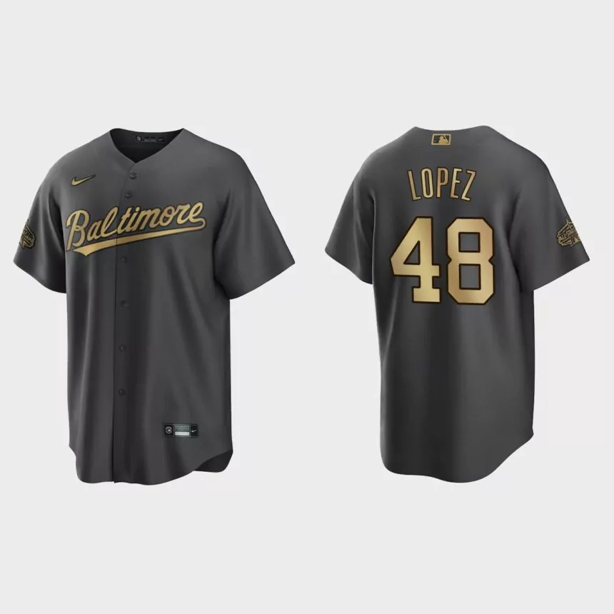 Baltimore Orioles Jorge Lopez 2022 MLB All-Star Game Replica Jersey – Charcoal
