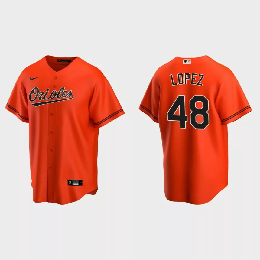 Baltimore Orioles Jorge Lopez Replica Alternate Jersey – Orange
