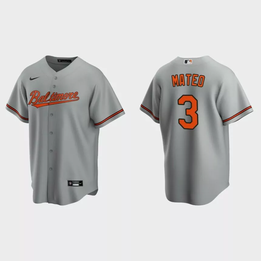 Baltimore Orioles Jorge Mateo Replica Road Jersey – Gray