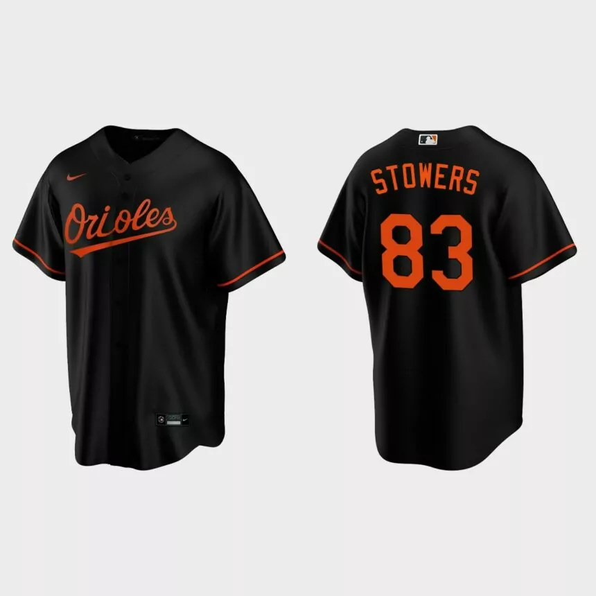 Baltimore Orioles Kyle Stowers Replica Alternate Jersey – Black
