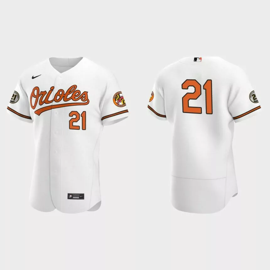 Baltimore Orioles Roberto Clemente Day Authentic Jersey – White